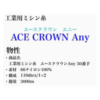 大貫繊維　工業用ミシン糸　エースクラウン　Any#50/3000m　189番色　1本(3000m巻)（直送品）