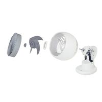 YAMAZEN 15cm サーキュレーター 上下・左右首振り リモコン式 お手入れ簡単 全分解 YAR-AFKW15(WH) 1台