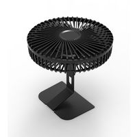 TOPLAND 14cm DCコンパクトファン 2電源対応 USB パワフル風量 スチール台座 SF-DK38 BK 1台