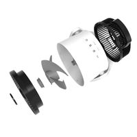 TOPLAND 15cm DCサーキュレーター 2電源対応 USB 首振り 簡単分解・お手入れ SF-CC10 WT 1台