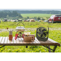 TOPLAND 18cm コードレス 充電ファン 大風量 ホーム＆アウトドア ラージ 3電源対応 SF-DFC38 BK 1台