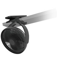 TOPLAND 17cm コンパクトファン 2WAY 卓上・クリップ扇風機 2電源対応 USB SF-DFP18 BK 1台