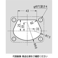 スガツネ工業 ステンレス鋼製ハンドル 980643 1セット(2個)（直送品）