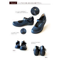 リゲッタ 5cmヒールパンプス ブラック S(22.0~22.5cm) R19001-BLK-S 1足　ナースシューズ（直送品）