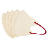 カワイイ女の贅沢マスク Style×Color 立体マスク（フレンチベージュ×チェリーレッド）1箱（30枚）バイカラーマスク