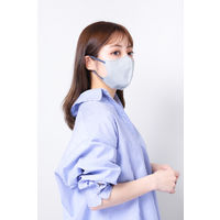 Kirei Mask MASMiXマスク（グレー×ダークグレー）1袋（7枚入） 川本産業 ツートンカラーマスク バイカラー