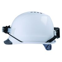 ジェントス ライトが直接取り付けられるジェントス産業用ヘルメット GRIT GH01VYT-WH 1個