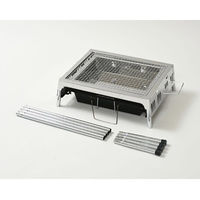 YAMAZEN 炭の出し入れが容易な横開きスライドタイプのBBQコンロ MIBS-42 1台（直送品）