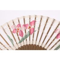 ひしだ ST-21 額透彫扇 蘭 白 7寸 1本（直送品）