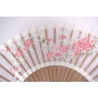 ひしだ ST-31 額透彫扇 ハナミズキ 白 7寸 1本（直送品）