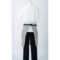住商モンブランサロンエプロン　白／黒ボーダーSP003-01  フリーサイズ1着（直送品）