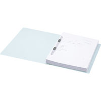 アスクル　フラットファイル　A4タテ　エコノミータイプ　ブルー　水色 オリジナル 1セット（15冊：3冊入×5袋） オリジナル