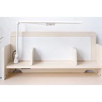 くろがね工作所 スチールパネルデスク ライト付 ミディアム木目 BC-23ANL 1セット（3点入）（直送品）