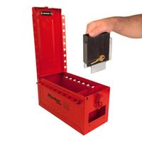 エスコ 163x306x144mm ロックアウトBOX(ステンレス製) EA507-3 1個（直送品）