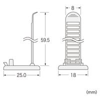 サンワサプライ ケーブルクランプ CA-CL13N 1個