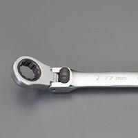 エスコ 6本組 ラチェット片目片口スパナ(首振型/ロック付) EA684RD-1 1セット(1St)（直送品）