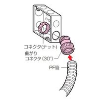 エスコ φ28mm フレキ管用曲がりコネクター(環境配慮型) EA947HN-235 1セット(20個)（直送品）