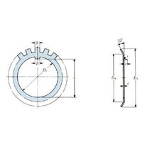 エスコ M 85 軸受ユニット用アダプタナット・座金セット EA949KD-85 1セット(5St:1St×5セット)（直送品）