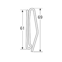 エスコ 69mm プリーツフック(10本) EA970KB-6 1セット(200本:10本×20パック)（直送品）