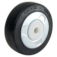 エスコ 100mm キャスター(自在金具・ねじ式・ブレーキ付・ゴム) EA986PT-341 1セット(5個)（直送品）