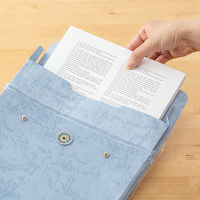 オキナ ビニールバック 角2 ブルー VB2EB 1枚