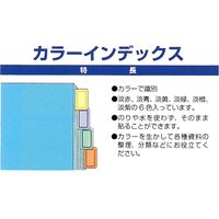 ニッケン文具 カラーインデックス 23mm×29mm B2-LBCL 1パック(72片)