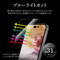 MSソリューションズ iPhone 14 Pro 全画面保護 ブルーライトカット GG-IP22FGB 1個