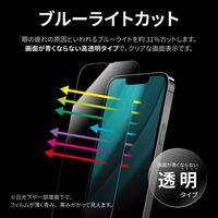 MSソリューションズ iPhone 14/13/13 Pro 全画面保護 ドラゴントレイル BLカット LN-IM22FGDB 1個