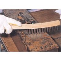 エスコ 28x350mm 柄付ブラシ(カーボンスチール・スクレーパー付) EA109BC-2 1セット(5本)（直送品）