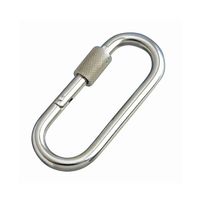 エスコ 57.0x16.5x 5.0mm カラビナ(環付/ステンレス製) EA638JF-22 1セット(4個)（直送品）