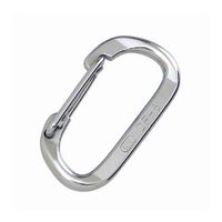 エスコ 80.0x45.0mm D型カラビナ(ステンレス製) EA638JG-59 1セット(5個)（直送品）