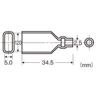 エスコ 2.5mm Wスリーブ(100個) EA538RA-17 1セット(500個:100個×5袋)（直送品）