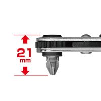エスコ [+ ー]ドライバーセット(オフセット型 ラチェット式) EA562-8 1セット(4セット:1セット×4組)（直送品）