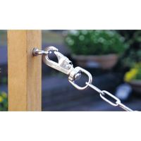 エスコ 90mm スイベルスナップ(ステンレス製) EA638AF-22 1セット(4個)（直送品）