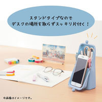 クツワ ペンケース HiLINE エアピタ ミスティーブルー AK062BL 1セット(3個)（直送品）