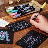 トンボ鉛筆 水性サインペン筆之助しなやか ライトブルー WS-BS73 1セット(10本)（直送品）