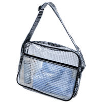 アスクル限定販売 トラスコ中山 エンジニアクリアバッグ 透明ショルダーバッグ 410×310×90mm 5個セット  オリジナル