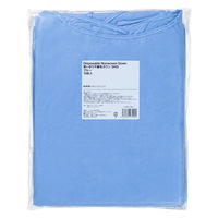 アスクル SMS不織布ガウン　ブルー　アイソレーションガウン　使い捨て　感染対策　青　1袋（10枚入）  オリジナル