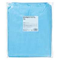 アスクル ラミネート加工不織布ガウン　ブルー　アイソレーションガウン　使い捨て　防水　PE加工　感染対策　青　1袋（10枚入）  オリジナル