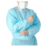 小野商事 不織布アイソレーションガウン ブルー 100着 フリーサイズ WS6670 1セット(100着)（直送品）