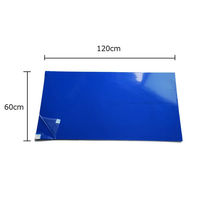 セーフラン安全用品 粘着マット 600 x 1200mm ブルー 300枚(30枚x10シート) J2342 1セット(30枚x10シート（直送品）