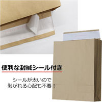 ロジマート 宅配袋M 未晒100g【400枚】260×80×320+60 シール付き 94-400 1セット（直送品）