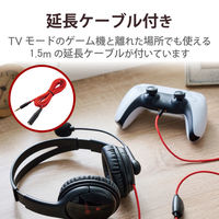 ヘッドホン ヘッドセット 無指向性マイク付 有線 3.5mm接続 ステレオ 両耳 ブラック HS-GM02STBK エレコム 1個（直送品）