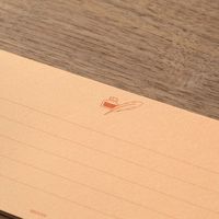 デザインフィル 一筆箋 色を贈る 横書きタイプ 茶 89514006 1冊