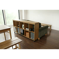 ICHIBA Rasic サイドボード 6BOX 幅995×奥行290×高さ800ｍｍ ナチュラル RAK-3535NA １台（直送品）