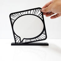 タム ツケレルン 書いて消せる2Wayサイン(吹き出し01) 2way-0001-BK 1個（直送品）