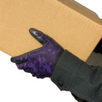 【ニトリル背抜き手袋】 川西工業 テクノタッチ パープル L #2908L 1双