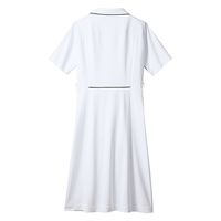 住商モンブラン ナースワンピース 半袖 白/ネイビー LL MN700-0183 1枚　白衣（直送品）