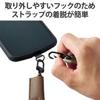 スマホ ショルダー ストラップ カジュアルタイプ 長さ調整可 肩掛け オリーブ P-STSDH2ROV エレコム 1個（直送品）