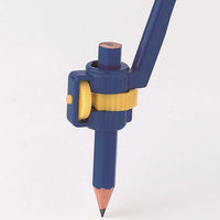 クツワ 安全コンパス 鉛筆用 ブルー CP225BL 1セット(5個)